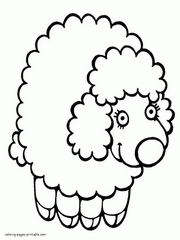 Sheep. Free preschool coloring book