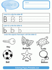 Abc Learning Preschool. Letter B