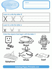 Preschool Letter Writing Sheets For Free. Letter X