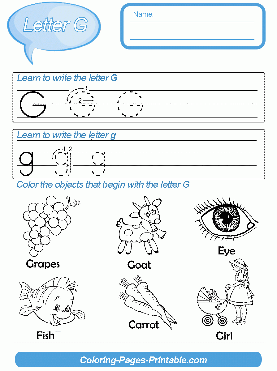 Abc Lessons For Preschool . Letter G