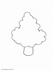 Tree very simple coloring page for toddlers