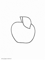 Fruits coloring pages for preschool. Apple printable picture