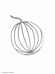 Free coloring sheets for kindergarten - Watermelon to color
