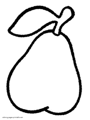 Pear coloring page for little 2-3-years aged kids