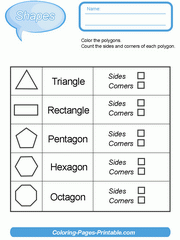 shapes worksheets for preschool coloring pages