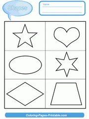 shapes worksheets for preschool coloring pages