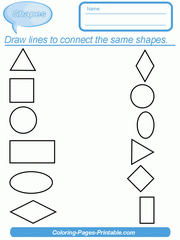 Printable Shapes Worksheets For Kindergarten