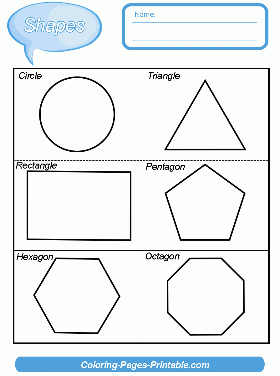 Two Dimensional Shapes Worksheets Kindergarten    COLORING PAGES ...