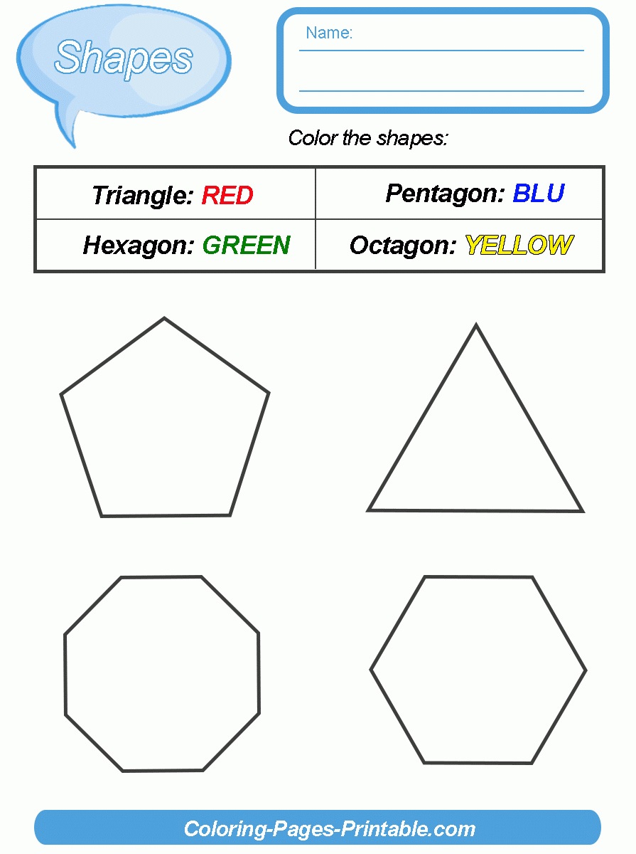 Printable Tracing Shapes Worksheets For Kindergarten