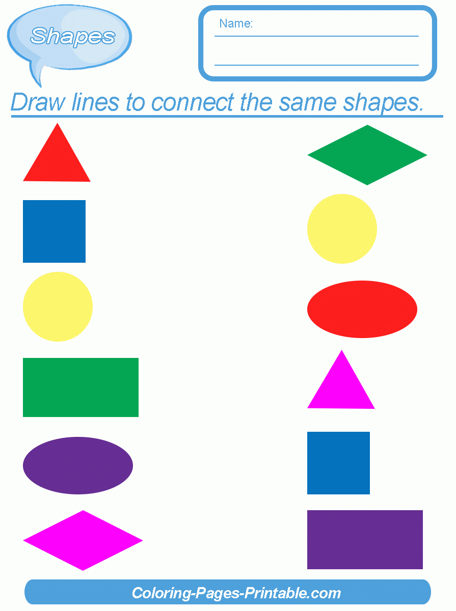 Identifying Geometric Shapes Worksheets To Print