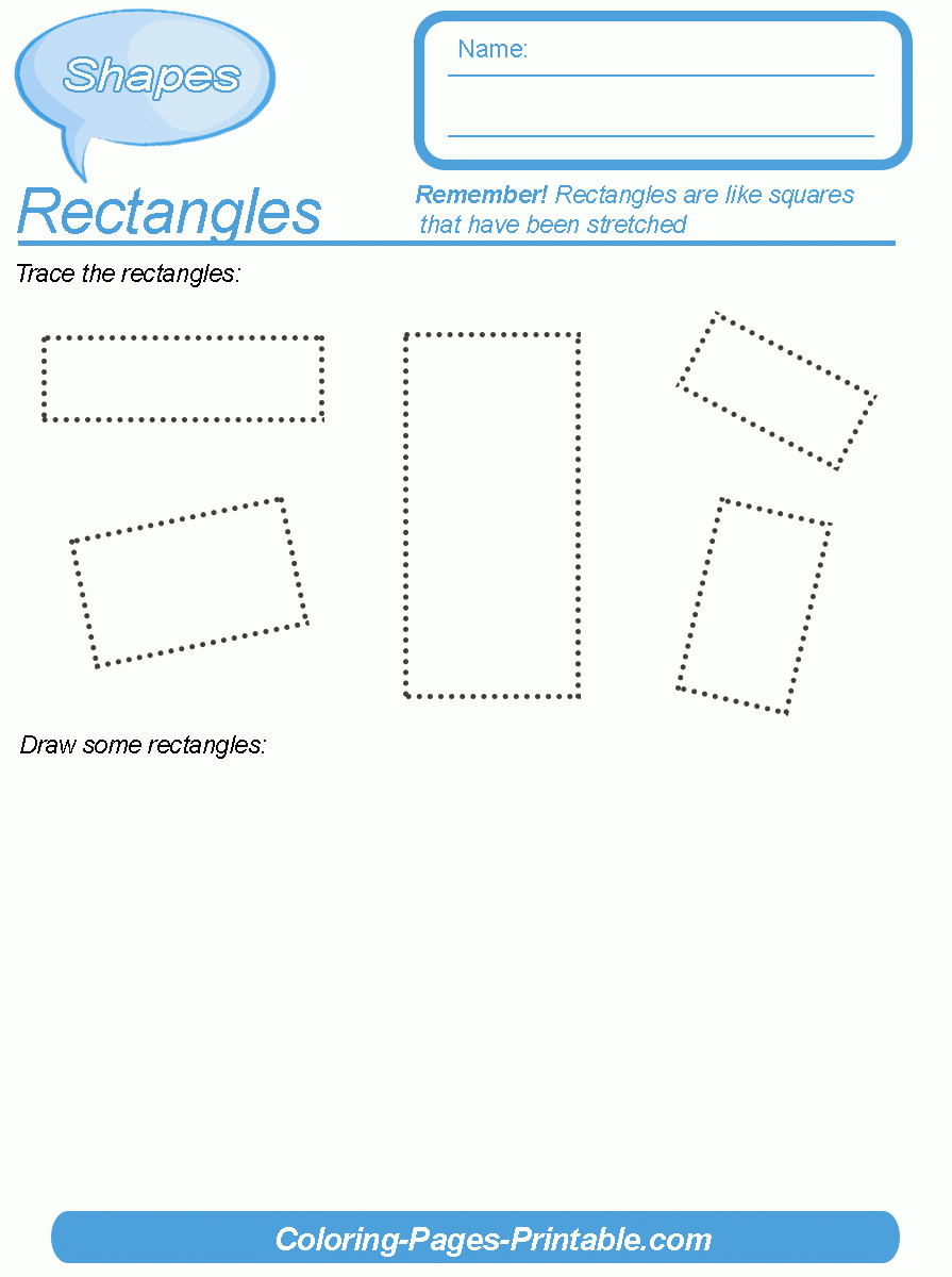 Shapes Worksheets To Print For Free