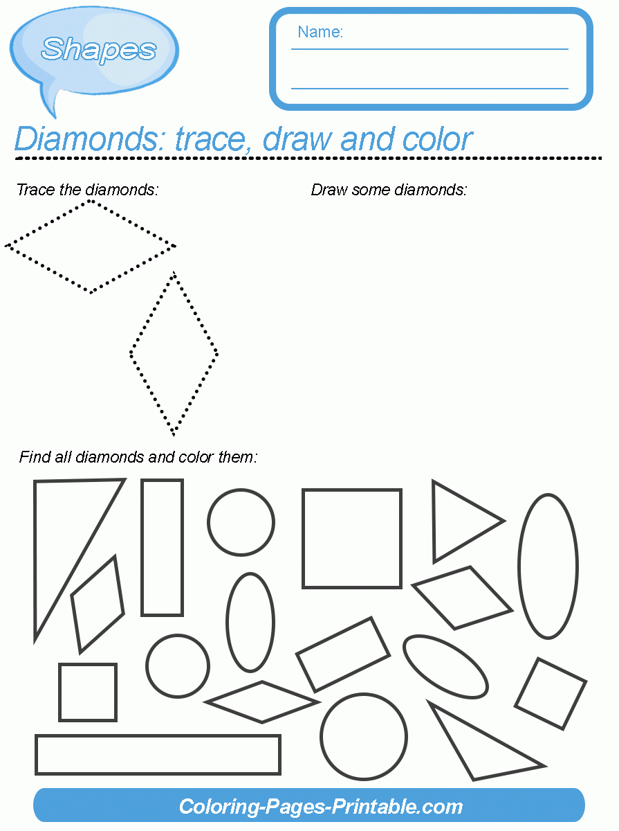 Teaching Shapes To Preschoolers Worksheets. Download It Free