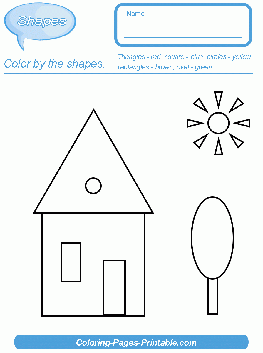 Learning Shapes Worksheets To Teach Little Kids