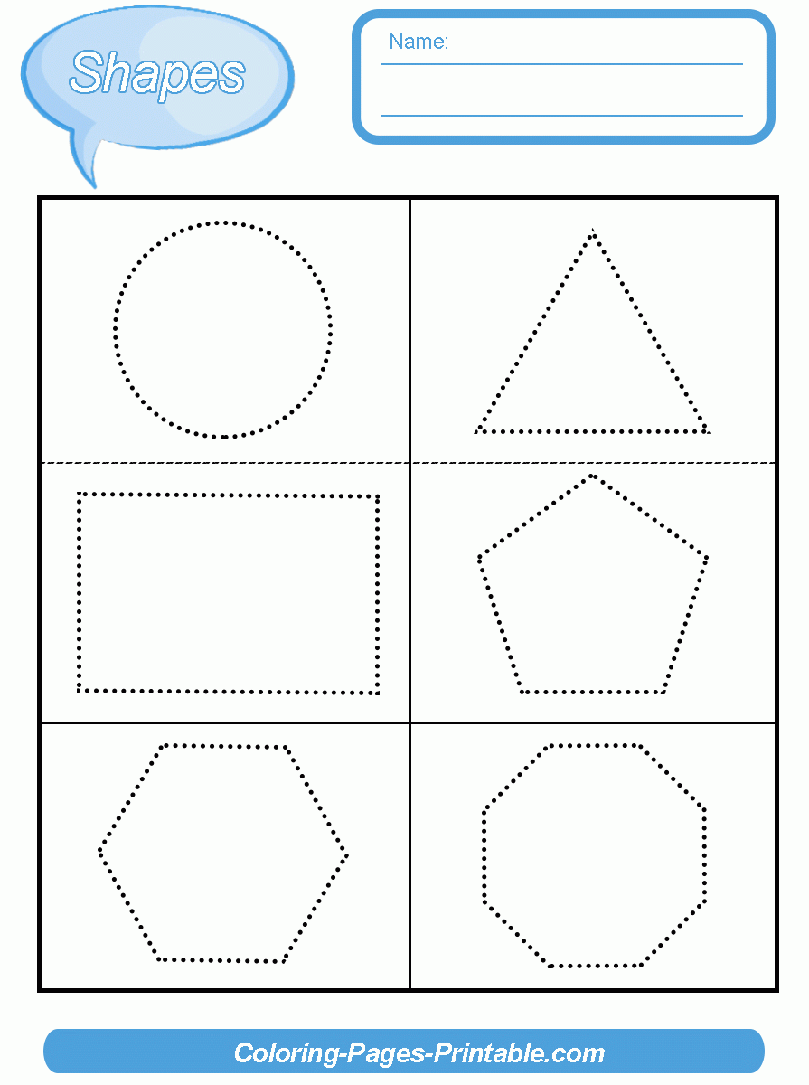 Tracing Shapes Worksheets    COLORING PAGES PRINTABLE.COM