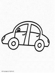 Cars colouring pages for preschool and toddlers