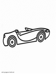 Cabriolet coloring page for young children for free