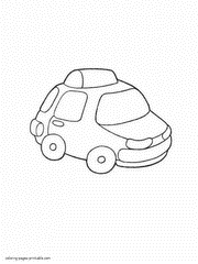 Transportation coloring pages for 4-year old kids