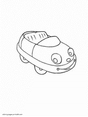 Toddler car coloring pages to print on a paper