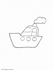 Ship coloring page for preschoolers and toddlers