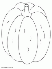 Free toddler coloring pages. Pumpkin printable picture