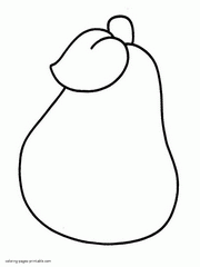 Easy coloring pages for toddlers. Pear fruit