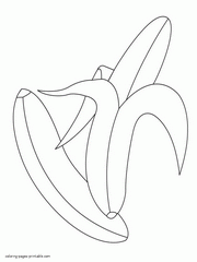 Banana coloring page for preschoolers