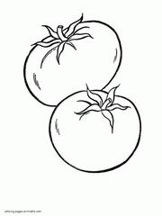 Tomatoes. Preschool coloring book about vegetables