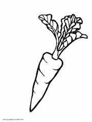 Coloring pages for fruits and vegetables - Carrot for preschoolers