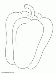 Bell pepper. Coloring pages for preschool